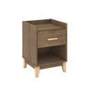 Ver imagem 1 de Mesa de Apoio Lateral 40 X 56 X 38 Cm 1 Gaveta 1 Nicho Pés Madeira Mdp Freijó - Clicklar