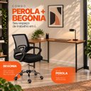Ver imagem 7 de Conjunto de Escritório Mesa Pérola e Cadeira Begônia Mesh Preto