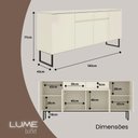 Ver imagem 3 de Buffet Aparador Industrial Lume 183 cm 4 Portas e 2 Gavetas - Off White