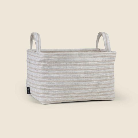 Cesto Sand Algodão Rosa 25x35cm - A\casa Cesto Sand Algodão Rosa 35x25cm - A\casa
