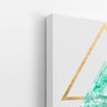Folhas e Formas Geométricas Triângulo Quadro Canvas 120x80cm - 3
