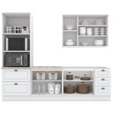 Ver imagem 3 de Cozinha Completa Modulada 4 Peças com Aéreo Emily Branco/HP/Calcare