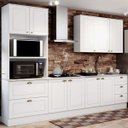 Ver imagem 1 de Cozinha Completa Modulada 4 Peças com Aéreo Emily Branco/HP/Calcare