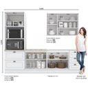 Ver imagem 4 de Cozinha Completa Modulada 4 Peças com Aéreo Emily Branco/HP/Calcare