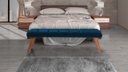 Ver imagem 2 de Puff Decorativo Recamier Barcelona - Tecido Linho Azul Claro