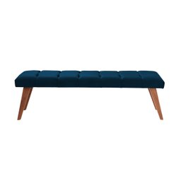 Puff Decorativo Recamier Barcelona - Tecido Linho Azul Claro - 1
