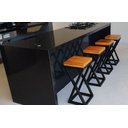 Ver imagem 6 de Kit Mesa Jantar Madeira 6 Cadeiras Externa Banquetas Cozinha