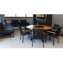 Ver imagem 4 de Kit Mesa Jantar Madeira 6 Cadeiras Externa Banquetas Cozinha