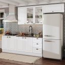 Ver imagem 1 de Cozinha Compacta Modulada 4 Peças com Aéreo para Geladeira Emily Branco
