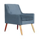 Ver imagem 1 de Poltrona Decorativa Ariane Linho Cores - Ds Estofados - Azul