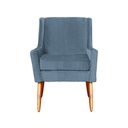 Ver imagem 3 de Poltrona Decorativa Ariane Linho Cores - Ds Estofados - Azul