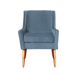 Poltrona Decorativa Ariane Linho Cores - Ds Estofados - Azul - 3