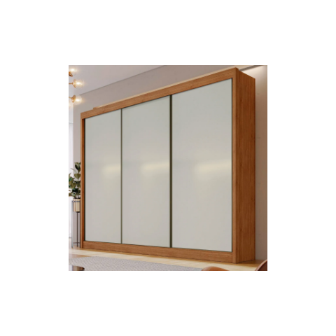 Guarda Roupa Sollo 3 Portas 100%mdf Cumaru Fendi
