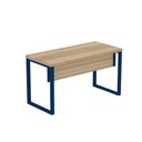 Ver imagem 1 de Mesa Escritório 1500x600x750mm M150-60pe40tub Noce Naturalle-azul Delrei