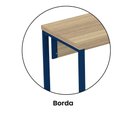 Ver mais imagens de Mesa Escritório 1500x600x750mm M150-60pe40tub Noce Naturalle-azul Delrei