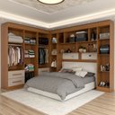 Ver imagem 2 de Guarda-roupa Casal Modulado Madrid 10 Portas 4 Gavetas Cinamomo/off White - Panorama Móveis