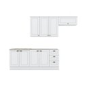Ver imagem 3 de Cozinha Compacta Modulada 4 Peças com Balcão para Pia e Aéreo Emily Branco