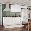 Ver imagem 1 de Cozinha Compacta Modulada 4 Peças com Balcão para Pia e Aéreo Emily Branco