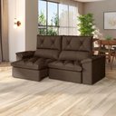 Ver imagem 1 de Sofá Retrátil Reclinável Alion Plus 2,10m Suede Marrom - Xflex Sofas