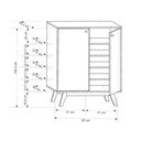 Ver imagem 5 de Conjunto de Quarto Guarda Roupa Casal Retrô + Sapateira Retrô + Mesa Cabeceira Retrô - Versalhes Pre