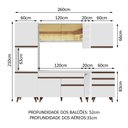 Ver imagem 4 de Armário de Cozinha Completa 260cm Branco Reims Madesa 04