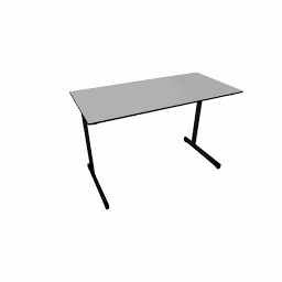 Mesa Para Escritório Reta 80 X 60 Pés Em Aço Preto/Cinza - 1