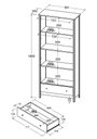 Ver imagem 4 de Conjunto Cristaleira Vidro Buffet Ditália e-954+Ba-145 Br