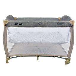 Berço Portátil Cercado Burigotto New Aconchego com Trocador e Mosquiteiro Bege - 3