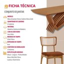 Ver imagem 2 de Conjunto de Jantar Venus 8 Lugares Tampo MDF Cadeiras Estofadas 220cm Moderna