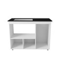 Ver imagem 2 de Balcão Cooktop Ana 114cm 3 Portas em Mdp Pés Pintura Uv Cor:branco;tamanho:5 Bocas