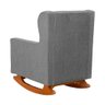 Poltrona Amamentação Balanço Aurora Linho Cinza - Lm Decor - 5