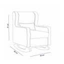 Ver imagem 6 de Poltrona Amamentação Balanço Aurora Linho Cinza - Lm Decor