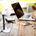 Ver imagem 2 de Luminária Mesa Abajur 35cm Articulada Flexível Pt-06: Branco