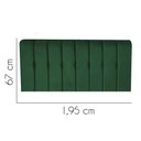 Ver imagem 2 de Painel Estofada Kiara 195cm King Size Box Quarto Suede Verde - Gat Magazine