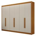 Ver imagem 1 de Guarda Roupa 6 Portas Diamante Gold Cinamomo Off White - Leifer Móveis