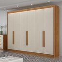 Ver imagem 2 de Guarda Roupa 6 Portas Diamante Gold Cinamomo Off White - Leifer Móveis