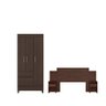 Conjunto Guarda Roupa 3 Portas e Cabeceira George Cafe Touch - 1