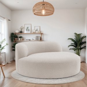 Poltrona Orgânica Chaise Rússia Linho - Amarena Móveis