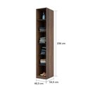 Ver imagem 2 de Guarda Roupa Closet Sem Porta 40,3cm 5 Prateleiras Dourado