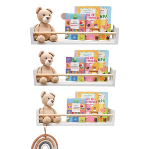 3 Prateleira Infantil Dulce Slim Duo 50x10cm Porta Livros