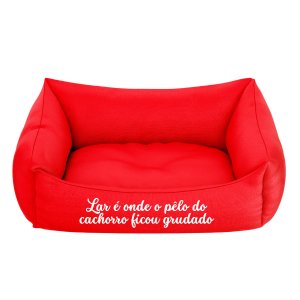 Cama Pet Para Cachorro E Gato Pequeno Vermelha Lar:Vermelho