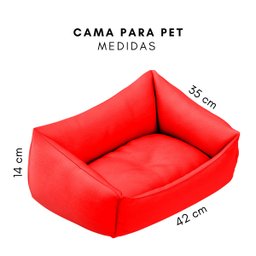 Cama Pet Para Cachorro E Gato Pequeno Vermelha Lar:Vermelho - 4