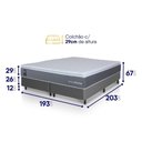 Ver imagem 2 de Cama Box Argel Espuma D33 King 193x203 Cinza King House