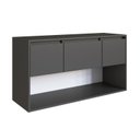 Ver imagem 4 de Gabinete de Banheiro Suspenso 110cm com 2 Gavetas e Nicho Lavinia Grafite