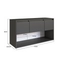 Ver imagem 3 de Gabinete de Banheiro Suspenso 110cm com 2 Gavetas e Nicho Lavinia Grafite