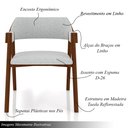 Ver imagem 3 de Kit 2 Cadeiras Sala de Jantar e Jogos Carteados Madeira Maciça Poker Linho Cinza/imbuia G42 - Gran B