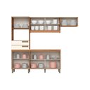Ver imagem 3 de Kit Cozinha Modulada 4 Peças B107 C/ 7 Portas e 2 Gavetas 225cm Nature/preto - Henn