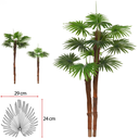 Ver imagem 1 de Planta Arvore Artificial Palmeira Leque Real Toque X12 Verde 1,50m