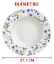 Ver imagem 5 de Kit Jogo Prato Raso Jantar 8pçs 8 Pessoas Ana Alice 27,5cm