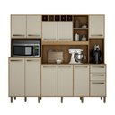 Ver imagem 1 de Armário de Cozinha 11 Portas 2 Gavetas Petra Valdemóveis Cinamomo Off White